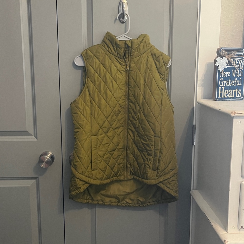 Maurices Olive Green Quilted Puffer Vest